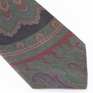 Extra Long Lanae Joy Silk Tie - Exclusive Private Label - Green Black